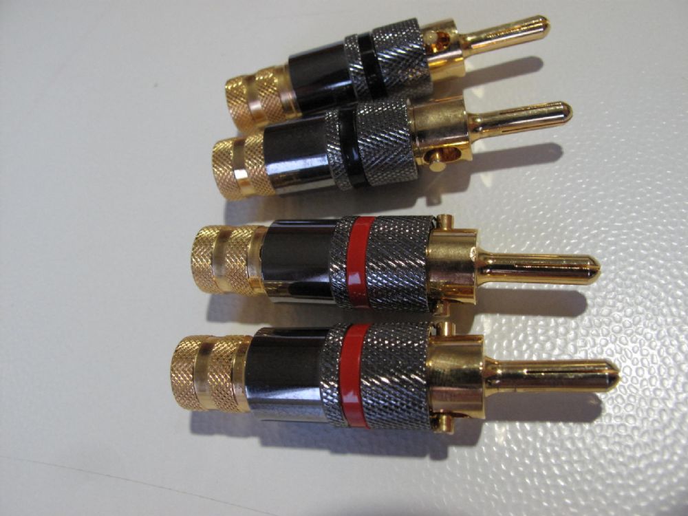 Sonero® Set Di 4 Connettori A Banana Angolati A 90°, Per Tutti I Cavi Degli Altoparlanti Con Un - Foto 10